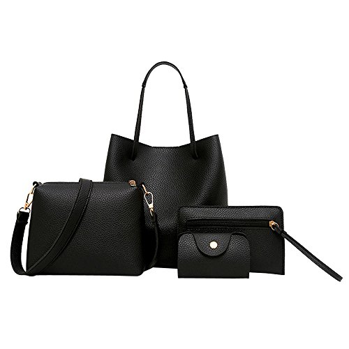 PAOLIAN_Bolsos Bolsos bandolera para Mujer 2018 Otoño Moda mano Carteras de mano y clutches monedero Shoppers y bolsos de hombro Cuero de la PU Señora de Juego de cuatro piezas