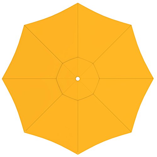 paramondo Tela de Recambio para Sombrilla Parasol INTERPARA, Incl. Air Vent (3,5m / Redonda), Amarillo