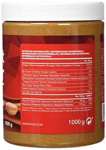 Prozis Sport Crema de Cacahuete, Sabor Cremoso - 1000 gramos - [pack de 2]