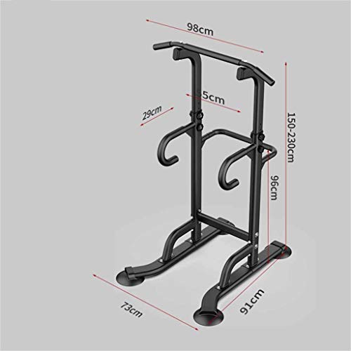 Pull-ups horizontal de la barra de interior pull-ups aparatos de ejercicios multifuncional barras paralelas individuales y dobles marco varilla de estirado ( Color : Black , Size : 91*73*230cm )
