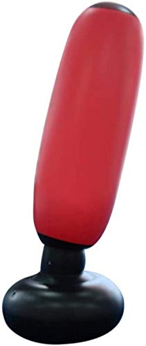 qiuqiu Saco de Boxeo autoportante Anti-frustración Soporte de Boxeo autoportante para niños Saco de Boxeo para inflar 160 cm de Altura Rojo y Negro-Red