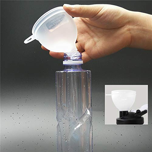 REOOHOUSE Embudo de polvo de proteína de almacenamiento suplemento para botella coctelera BCAA Creatina (embudo - 2 unidades)