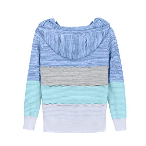SHOBDW Sudadera para Mujeres Cuello Alto Jersey Cárdigan Sexy Elegante Camiseta Larga Jersey Pullove Casual Jersey Vestido de Manga Larga de otoño Invierno de Moda(Blanco,XL)