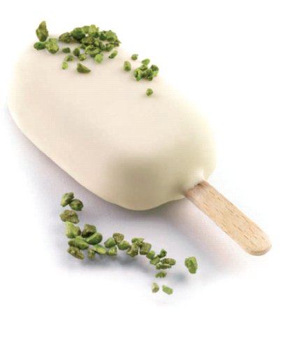 Silikomart GEL01MB MINI CLASSIC  - Mini moldes de congelador para helados y aperitivos (silicona, se incluyen 50 soportes de madera), diseño ovalado