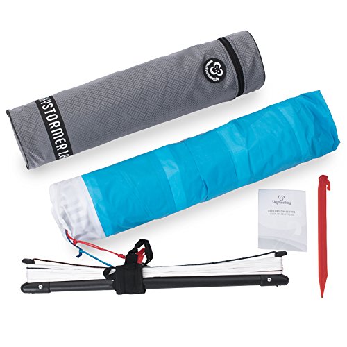 Skymonkey Skystormer 2.3 Parafoil Cometa acrobática Ready 2 Fly- 230 cm [Azul]
