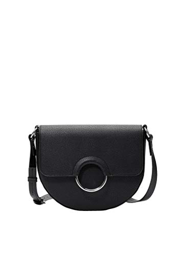 s.Oliver Red Label - Bolso bandolera para mujer con anillo de metal, color negro