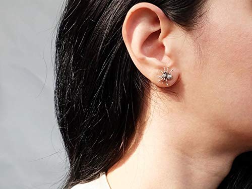 Sovats Pendientes Mujer Araña Plata Esterlina 925