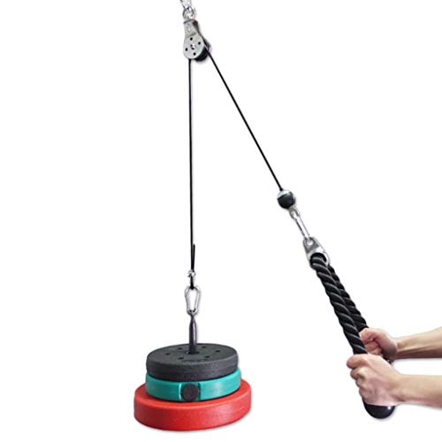 SunniMix Cable de Repuesto de Fitness para Equipos de Gimnasio en casa Cable de polea de Lata Accesorios de máquina Cable Ajustable Accesorios de Bricolaje - Fijo 2M