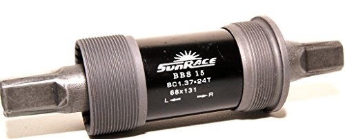 SunRace SR-BBS15-118 Eje Pedalear, Adultos Unisex, Negro, Talla Única