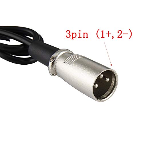 TangsFire Cargador de batería de Plomo-ácido 24V 2A para Scooter eléctrico, Bicicleta eléctrica, Silla de Ruedas, Carrito de Golf (Conector XLRM)