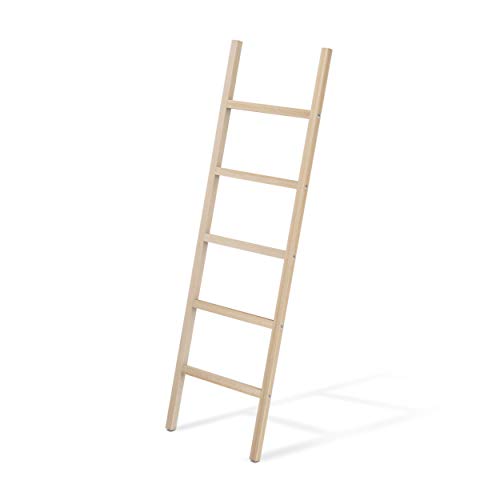 Toallero Escalera Madera Natural, con 5 PELDAÑOS, para baño
