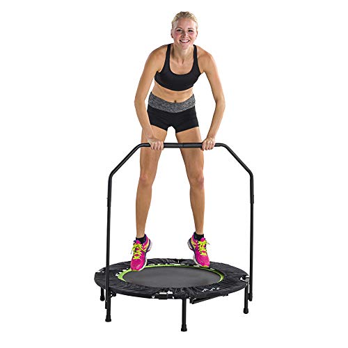 Trampolín Plegable Fitness  104 cm de diámetro / Rebounder Trampolin / Mango Regulable - Ideal para Ejercicios en Casa