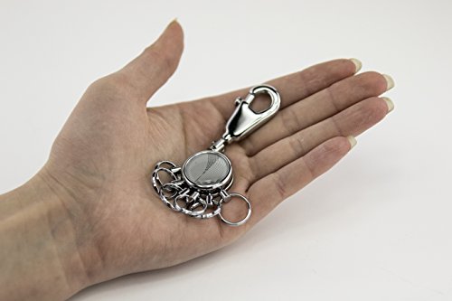 TROIKA KYR01-A138 - Llavero con mosquetón, 6 anillas desmontables, diseño elegante