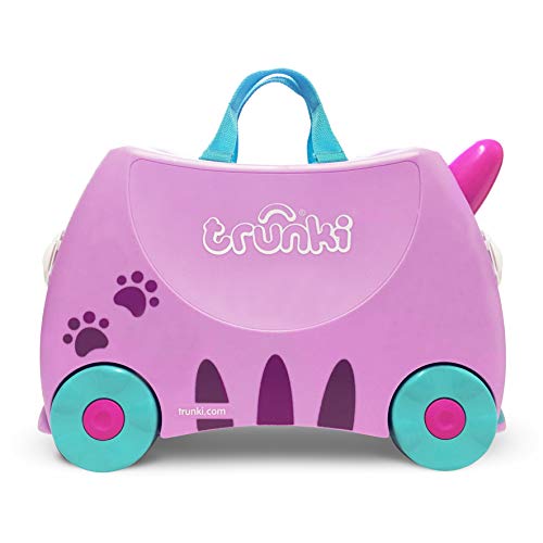 Trunki Maleta correpasillos y equipaje de mano infantil: Gato Cassie (Lila)