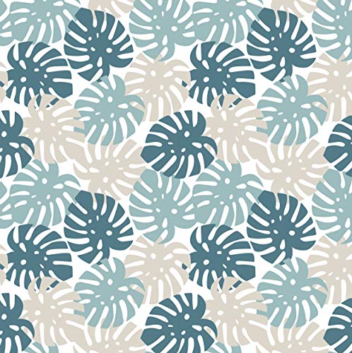 Venilia Adhesiva Motivo Tropical, Decorativa, Muebles, Papel Pintado, lámina autoadhesiva, sin ftalatos, 45 cm x 2 m, Espesor: 0,16 mm, 54782