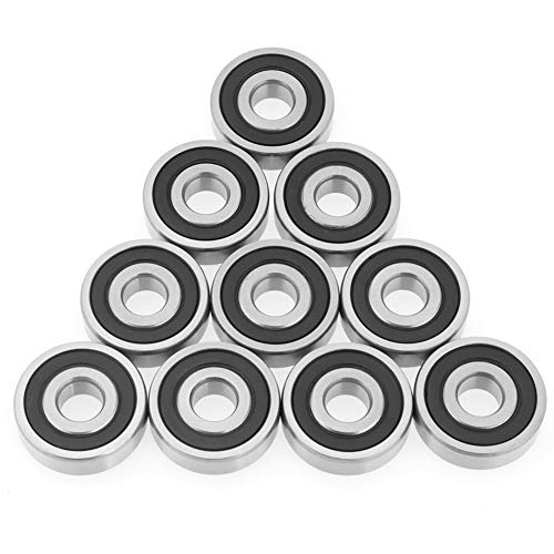 10 Uds Rodamientos sellados, rodamientos de bolas sellados de goma con grasa, para patinetas, patines en línea, 10 * 30 * 9 mm
