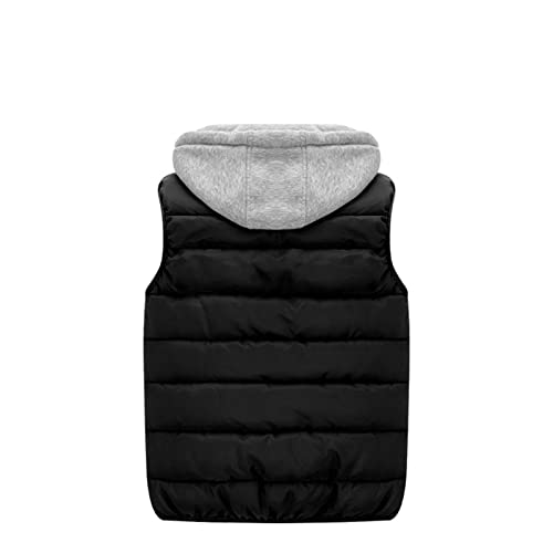 2022 Abrigos con capucha Hombre Invierno,Hombre Sin Mangas De Plumas Chaquetas Invierno Calor Chalecos Acolchado Cazadoras Color sólido Talla grande caliente Chalecos