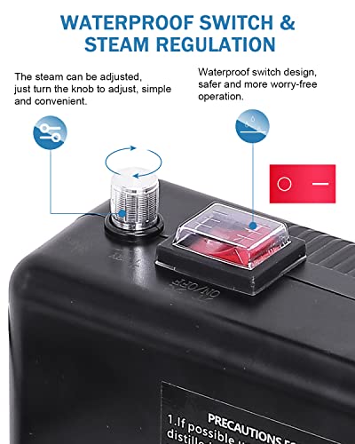2600W Limpiadores de Vapor Alta Presion 3.5 bar Limpiadora de Vapor Hogar Limpiador de Vapor de Alta Temperatura Maquina de Limpieza con Vapor Casa para Cocina BañO Muebles Coche