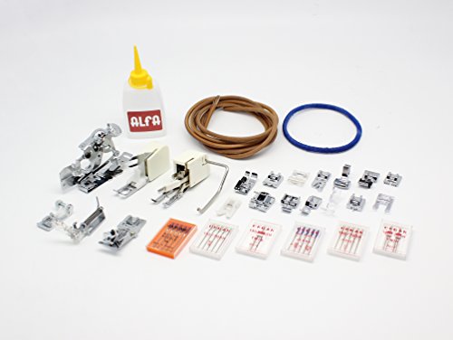 Alfa - Agujas dobles para máquina de coser Nº80, acero inoxidable