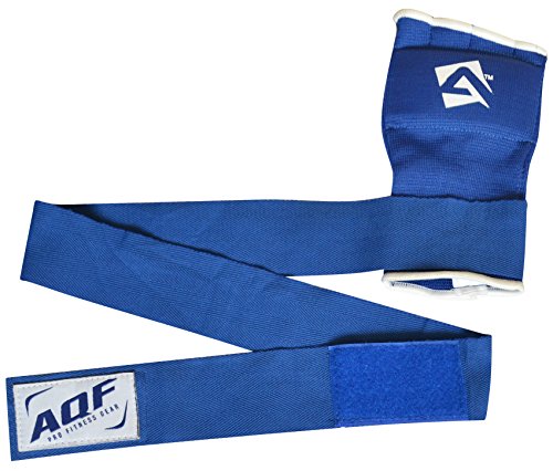 AQF Vendas Boxeo, Guantes Interiores Boxeo, Muñeca Elasticas Tape Vendaje 100cm Largo, Vendas De Boxeo Protector Mano Wraps 4 Dedos para Muay Thai, Taekwondo & MMA (Azul, XL)