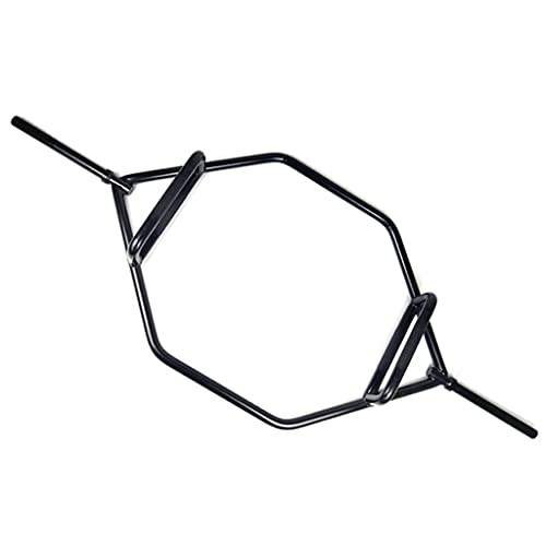 Barra Levantamiento Pesas, Barra Hexagonal Encogimiento Hombros y Sentadillas, Barra Levantamiento Pesas Culturismo, Peso Muerto con Barra (Peso Poste: 7 Kg; Capacidad Carga: 120 Kg),Loading Area 1"
