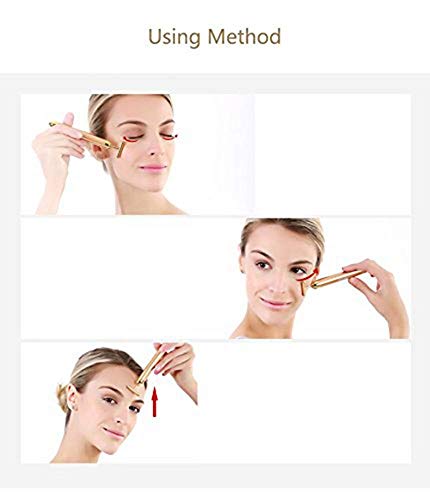 Beauty Bar 24k Golden Facial Masajeador facial, Eléctrico Masajeador facial Para Frente, Mejilla, Cuello, Brazo, Ojos, Nariz