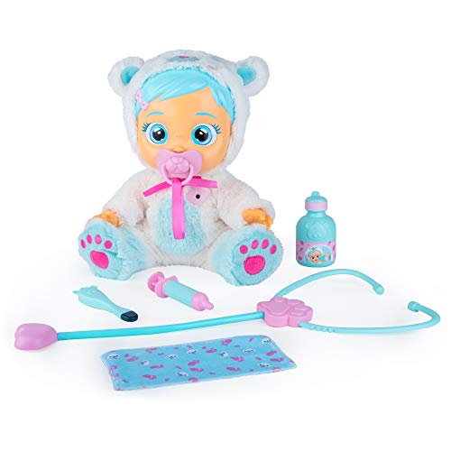 BEBÉS LLORONES Kristal está malita | Muñeca interactiva para jugar a médico; llora de verdad y se pone malita - Juguete y Regalo para niñas y niños +18 Meses