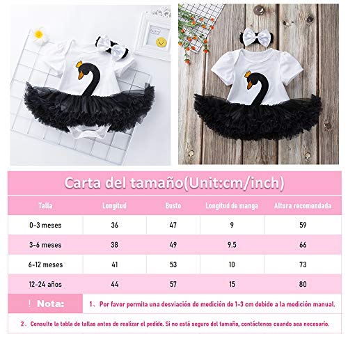 Bonfor 2 Piezas Ropa Bebe Niña 0-3 Meses Conjunto Verano Vestidos Regalos Mono de Falda + Banda de Pelo para Niñas 0-24 Meses Pelele Bebé Recien Nacido Niño (Blanco, 0-3 Meses)