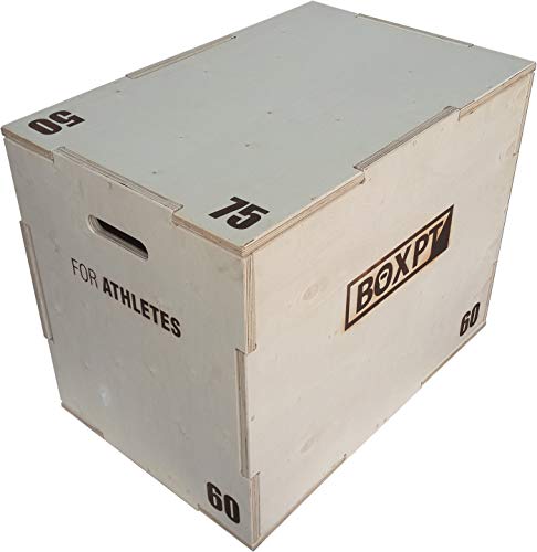 BOXPT Cajón Pliométrico en Madera 50/60/75 cm