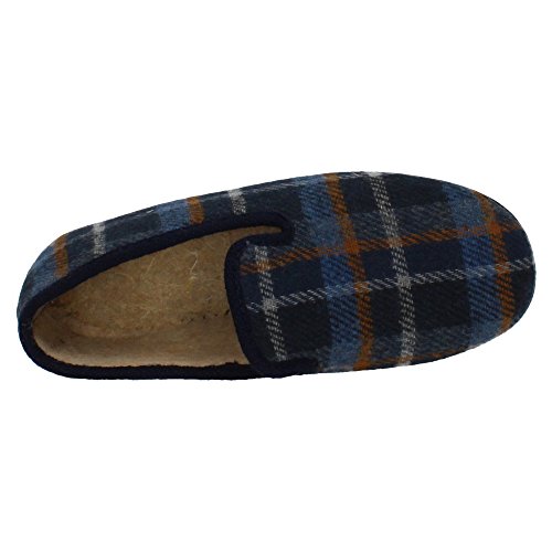 CHAPINES 91 Cuadros PAÑO Cerrada Hombre Zapatillas CASA Azul 42