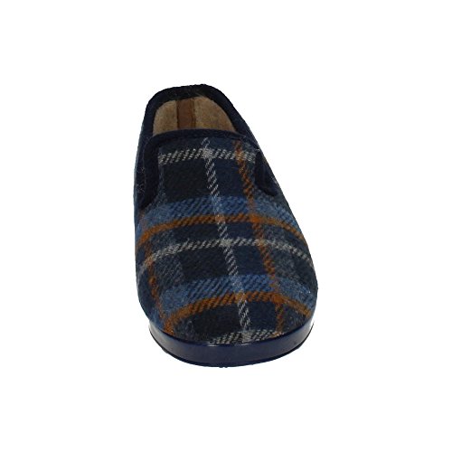 CHAPINES 91 Cuadros PAÑO Cerrada Hombre Zapatillas CASA Azul 42