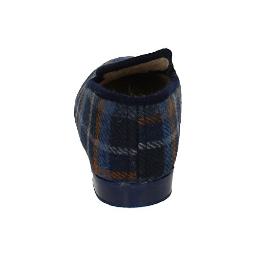 CHAPINES 91 Cuadros PAÑO Cerrada Hombre Zapatillas CASA Azul 42