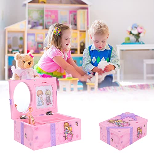 CHICIRIS Joyero Musical para Niña de Ballet, Joyero Musical con Espejo de ABS, Joyero Musical para Niña de Ballet, para Accesorios de Regalo, Almacenamiento para Amigos