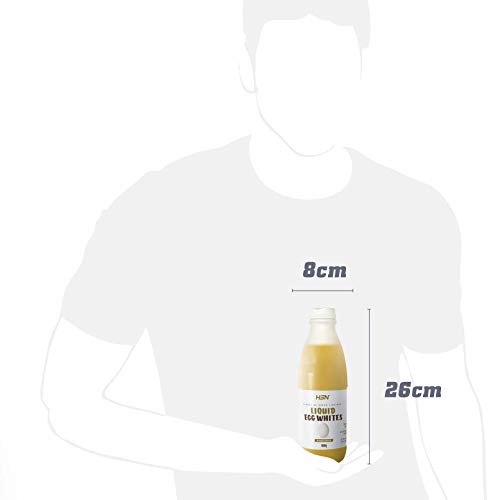 Claras de Huevo Líquida de HSN | 1 Kg = 32 Claras Pasteurizadas por Envase | Procedente de Gallinas Europeas | Alto Aporte de Proteína Sin grasas ni colesterol | No-GMO, Vegetariano, Sin Gluten