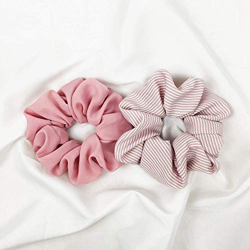 Coleteros de Gasa para Cabello,Coleteros de Tela Color Pastel,Pelo Bandas Scrunchy,Scrunchies Gasa Elástico,Scrunchies de Pelo,Cabello Scrunchies,Lazos Elásticos de Banda Pelo(24pcs) (20pcs)