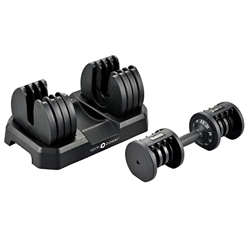 Equipo de Entrenamiento con Pesas RPM, Ideal para Entrenamientos en casa, Entrenamiento de Fuerza, construcción Muscular para Hombres y Mujeres. (32kg, Par de Mancuernas Ajustables)