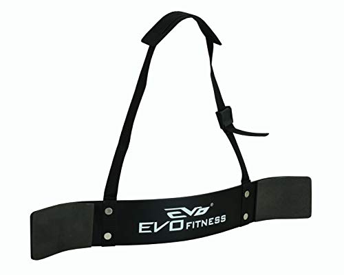 EVO Fitness Levantamiento de Pesas Arm Blaster Biceps Aislante Gym Apoyo Correas Envolvente - Negro