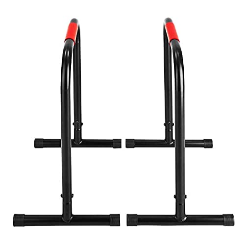 FFitness Parallele Barras paralelas, Unisex Adulto, Negro/Rojo, Talla única
