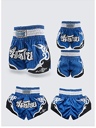 FLUORY Muay Thai Shorts, MMA Fight Shorts Ropa de Entrenamiento Jaula Lucha Grappling Artes Marciales Kickboxing Shorts Ropa