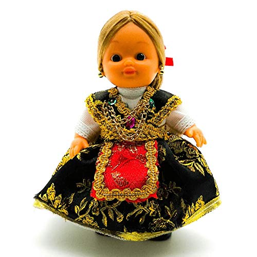 Folk Artesanía Muñeca Regional colección de 15 cm con Vestido típico Zamorana Zamora España.