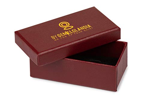 Gemelolandia | Gemelos para boda - Gemelos para Camisa De tus Manos Mis Primeros Pasos, Y de Tu Brazo al Altar Plateado 15mm | Regalos Para Bodas, Comuniones, Bautizos y Otros Eventos