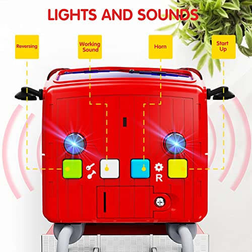 GizmoVine Coche Juguetes para 2 Años 3 Años Niños Chicos, Temprana Educación camion de Bomberos Autos Juguete Regalos para Pequeños Y Niño Navidad Cumpleaños (1PCS Camión de Bomberos)