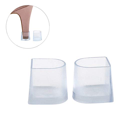 Healifty protector de tacón alto tapones de tacón transparentes tapas de punta de repuesto para zapatos de tacón alto zapatos de baile stiletto latin betty 10 pares (talla l)