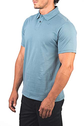 Hurley M Dri-Fit Harvey Solid Polo S/S, Hombre, Ozone Blue, L