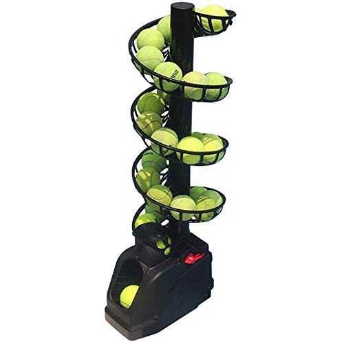 hzexun Máquina Lanzadora de Pelotas de Tenis Máquinas de Proyección de Pelota de Tenis Tenis Máquina Ligero Enchufe/Baterías 30 Bolas