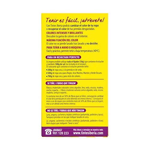 Iberia - Tinte Granate para ropa, 40°C