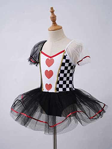 IEFIEL Vestido de Danza Ballet Niña para Fiesta Carnaval Maillot Tutú Princesa de Patinaje Artistico Vestido Lentejuelas de Danza Moderna W Negro 5-6 años