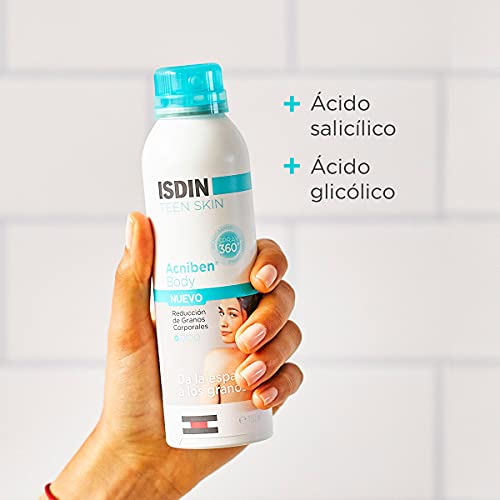 ISDIN ACNIBEN Body Spray Corporal De Secado Rápido - Reducción de Granos Corporales, 150 ml