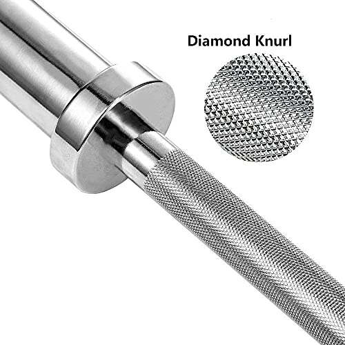 KDLK Barra de 120 cm, barra olímpica de 150 cm, barra de manillar de barra olímpica duradera, diámetro de 25 mm, barra de 50 mm, levantamiento de pesas, gimnasio, fitness (tamaño: 150 cm-50 mm)
