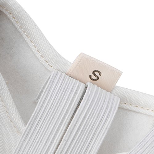 Keahup Kofun Par de zapatos de baile, media piel sintética, suela de ballet y punta, zapatillas de gimnasia rítmica, color Beige, talla Medium